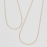 ciite' シーテ ネックレス 【 金属アレルギー対応 】 2連チェーンネックレス サージカルステンレス 36～41cm, 39～44cm