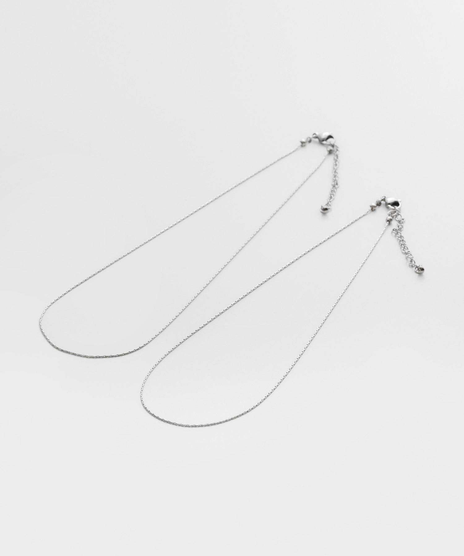 ciite' シーテ ネックレス 【 金属アレルギー対応 】 2連チェーンネックレス サージカルステンレス 36～41cm, 39～44cm