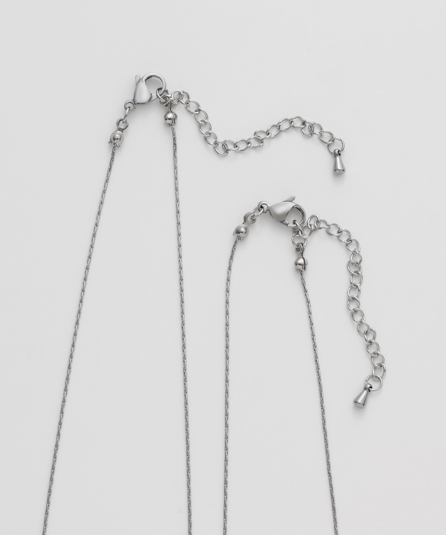 ciite' シーテ ネックレス 【 金属アレルギー対応 】 2連チェーンネックレス サージカルステンレス 36～41cm, 39～44cm