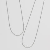 ciite' シーテ ネックレス 【 金属アレルギー対応 】 2連チェーンネックレス サージカルステンレス 36～41cm, 39～44cm