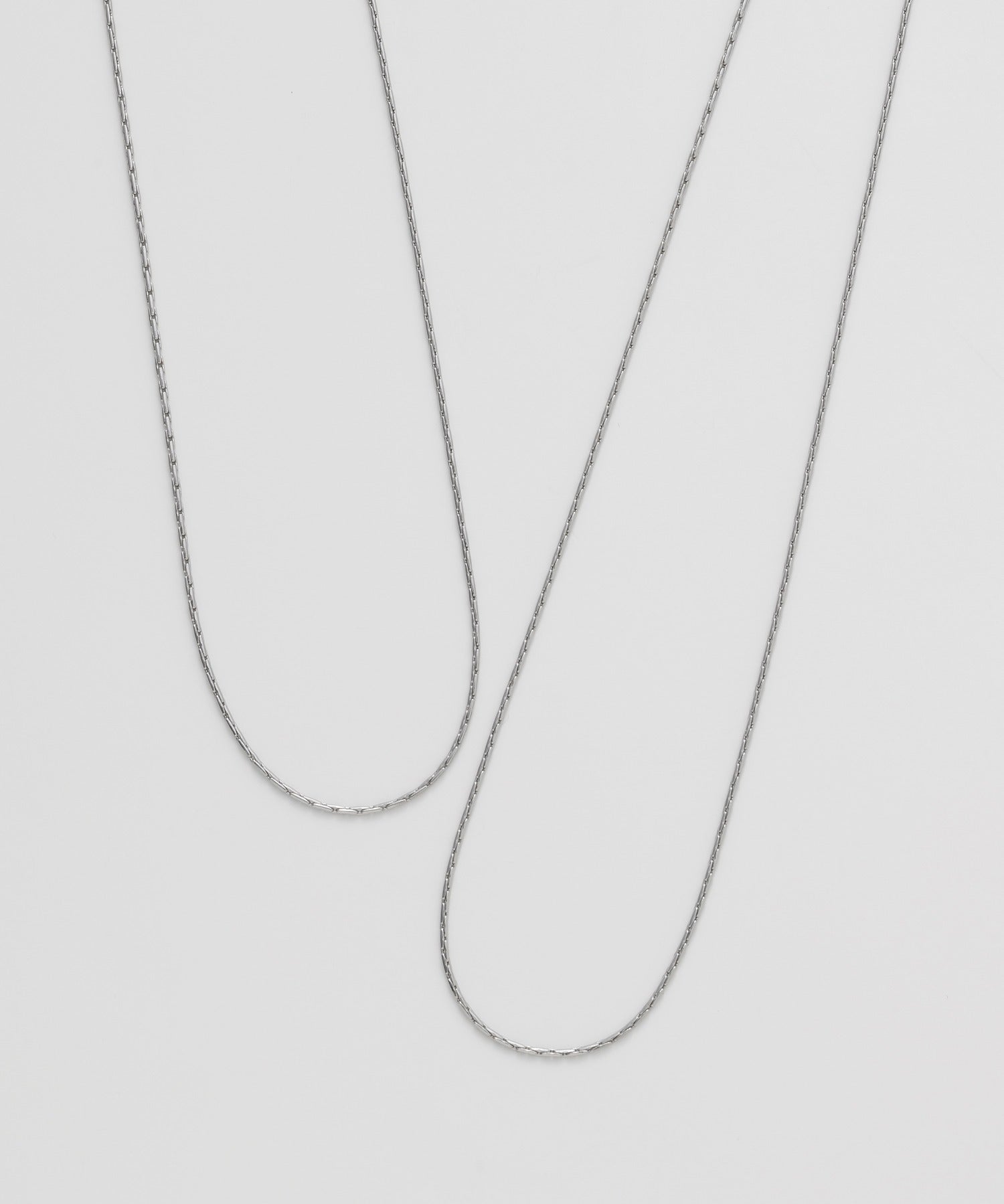 ciite' シーテ ネックレス 【 金属アレルギー対応 】 2連チェーンネックレス サージカルステンレス 36～41cm, 39～44cm