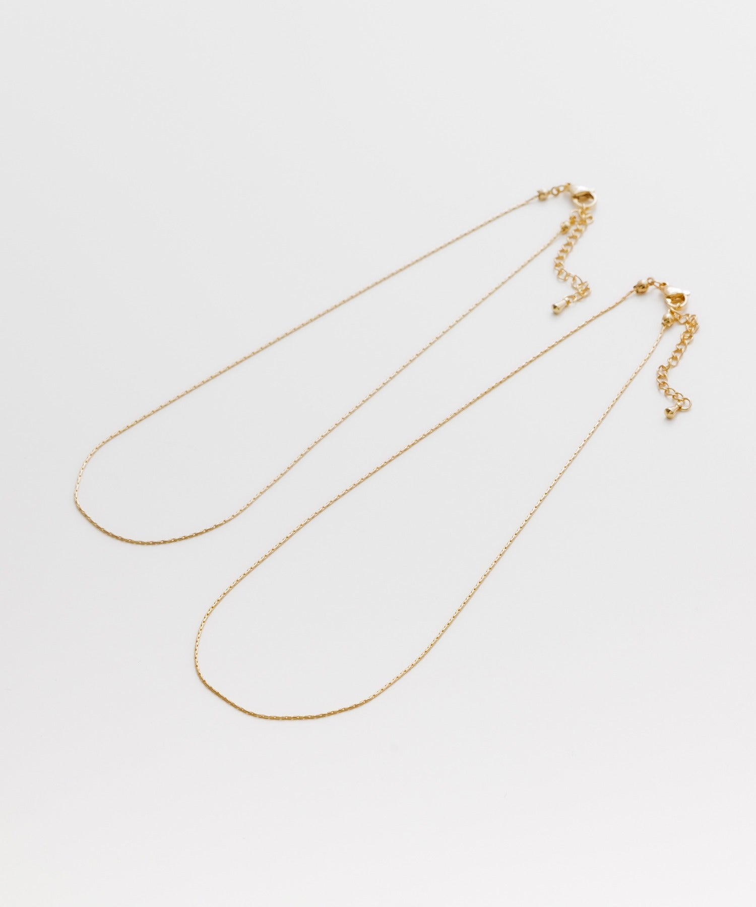 ciite' シーテ ネックレス 【 金属アレルギー対応 】 2連チェーンネックレス サージカルステンレス 36～41cm, 39～44cm