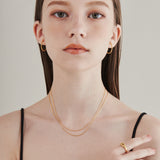 ciite' シーテ ネックレス 【 金属アレルギー対応 】 2連チェーンネックレス サージカルステンレス 36～41cm, 39～44cm