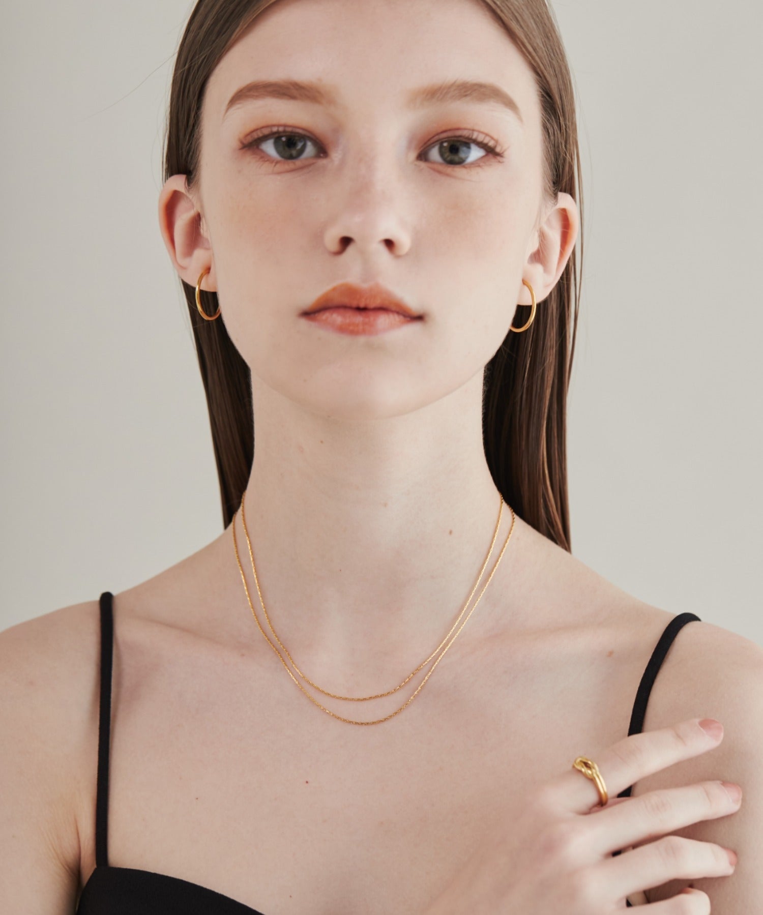 ciite' シーテ ネックレス 【 金属アレルギー対応 】 2連チェーンネックレス サージカルステンレス 36～41cm, 39～44cm