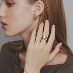 ciite' シーテ リング 【 金属アレルギー対応 】 ビッグクロスリング サージカルステンレス