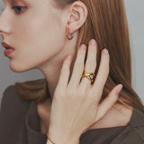 ciite' シーテ リング 【 金属アレルギー対応 】 ビッグクロスリング サージカルステンレス