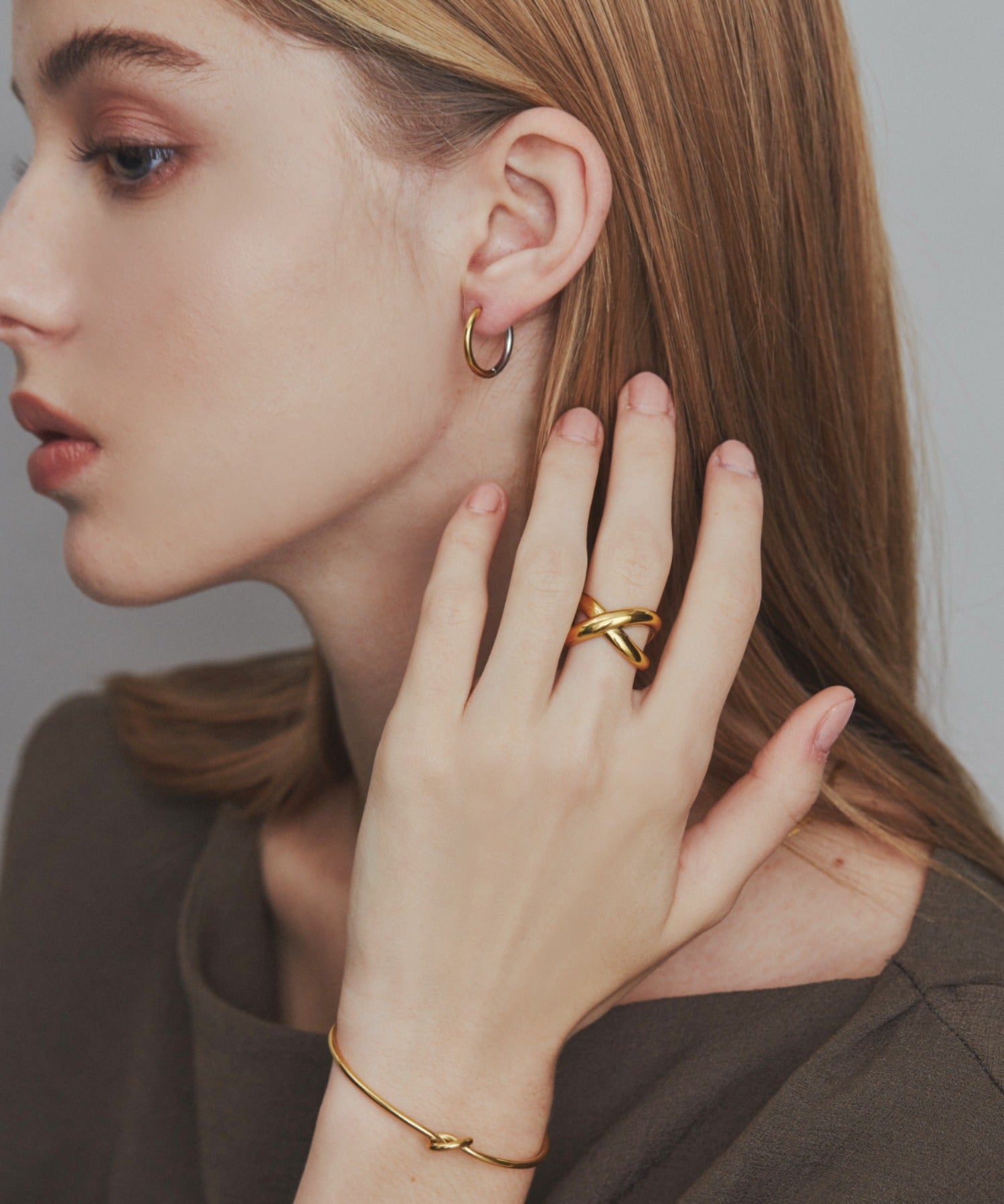 ciite' シーテ リング 【 金属アレルギー対応 】 ビッグクロスリング サージカルステンレス