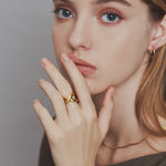 ciite' シーテ リング 【 金属アレルギー対応 】 ビッグクロスリング サージカルステンレス