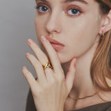 ciite' シーテ リング 【 金属アレルギー対応 】 ビッグクロスリング サージカルステンレス