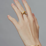 ciite' シーテ リング 【 金属アレルギー対応 】 ビッグクロスリング サージカルステンレス