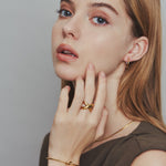 ciite' シーテ リング 【 金属アレルギー対応 】 ビッグクロスリング サージカルステンレス