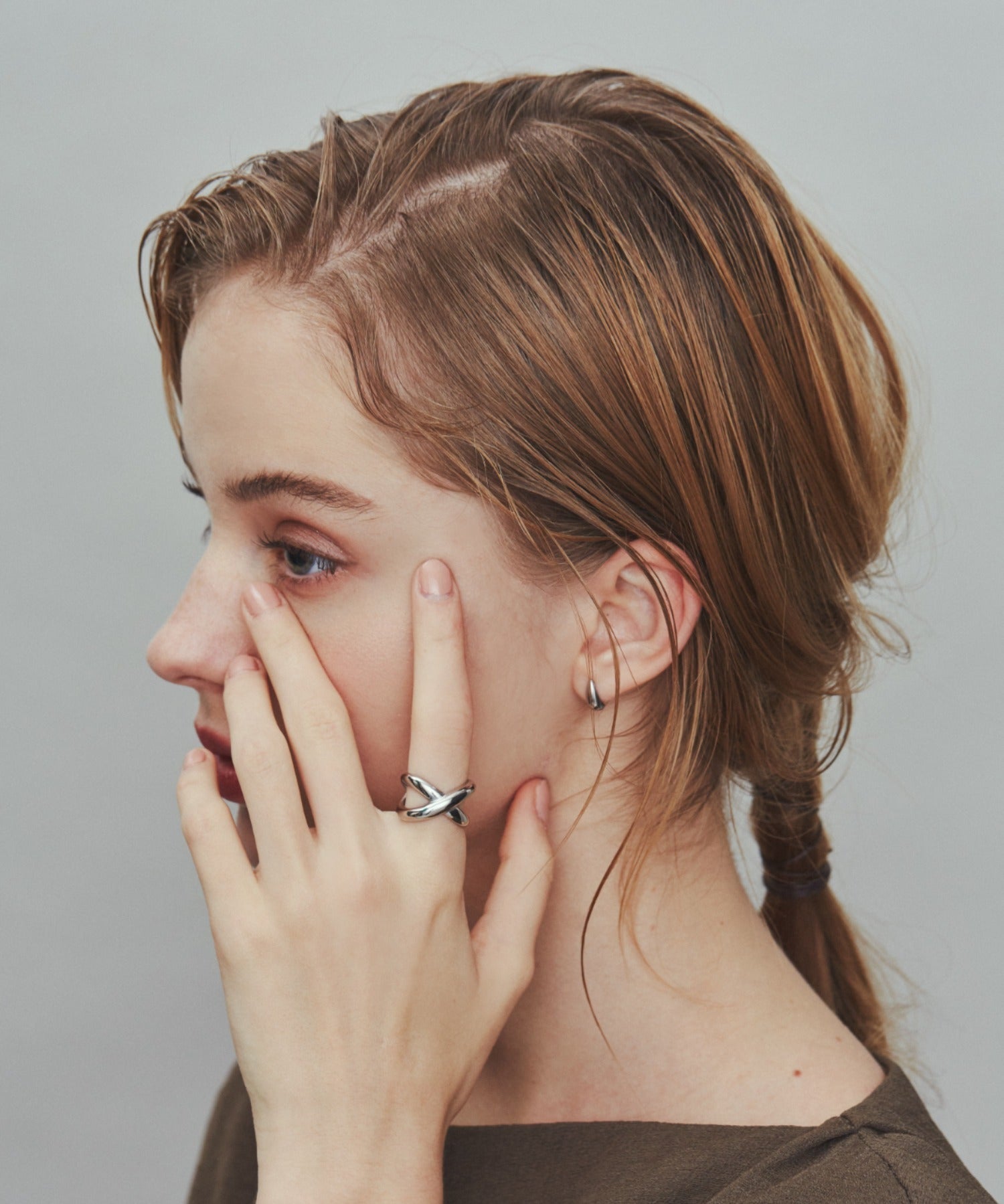 ciite' シーテ リング 【 金属アレルギー対応 】 ビッグクロスリング サージカルステンレス