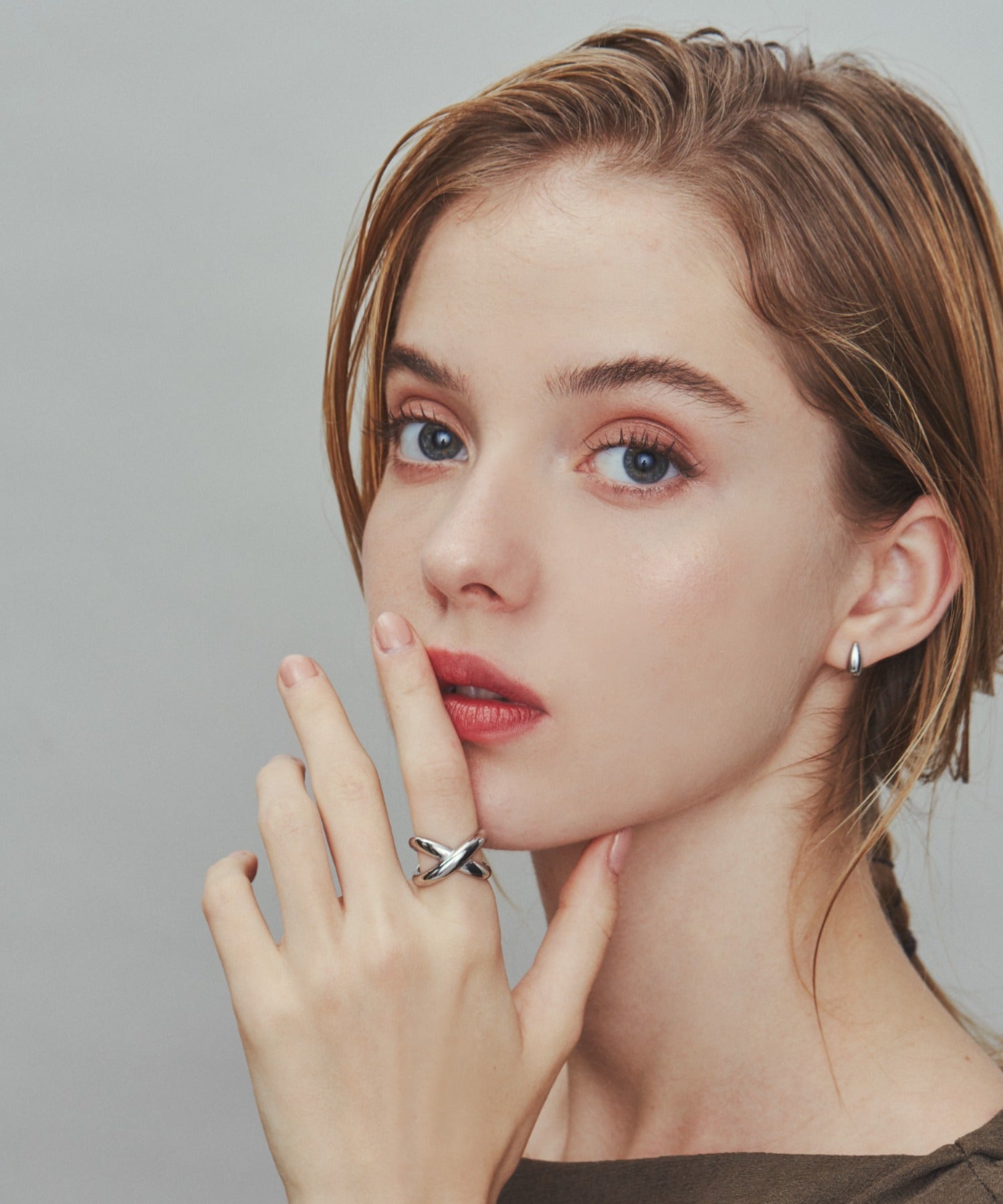 ciite' シーテ リング 【 金属アレルギー対応 】 ビッグクロスリング サージカルステンレス