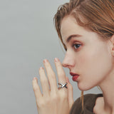 ciite' シーテ リング 【 金属アレルギー対応 】 ビッグクロスリング サージカルステンレス