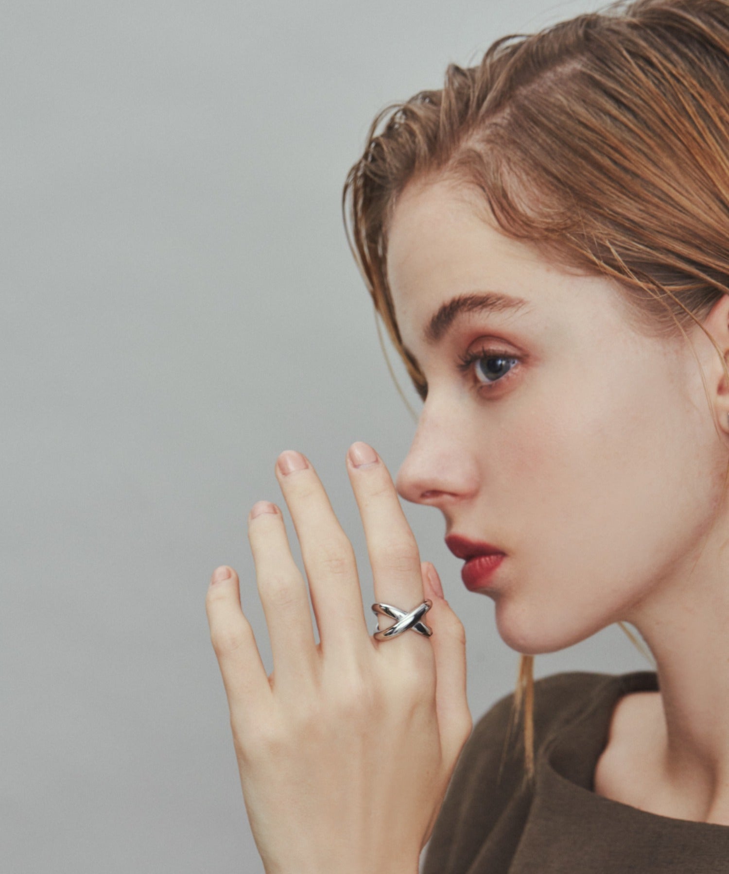 ciite' シーテ リング 【 金属アレルギー対応 】 ビッグクロスリング サージカルステンレス