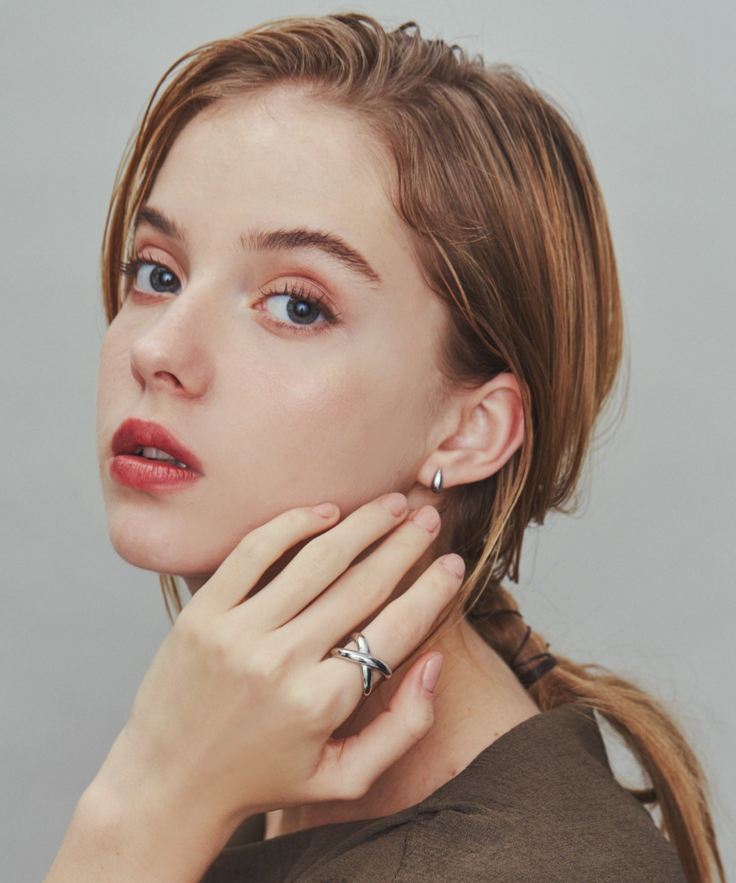 ciite' シーテ リング 【 金属アレルギー対応 】 ビッグクロスリング サージカルステンレス