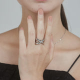 ciite' シーテ リング 【 金属アレルギー対応 】 ビッグクロスリング サージカルステンレス