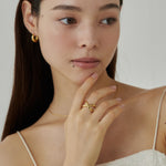 ciite' シーテ リング 【 金属アレルギー対応 】 ビッグクロスリング サージカルステンレス