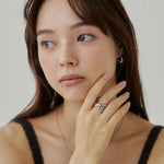 ciite' シーテ リング 【 金属アレルギー対応 】 ビッグクロスリング サージカルステンレス