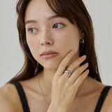 ciite' シーテ リング 【 金属アレルギー対応 】 ビッグクロスリング サージカルステンレス