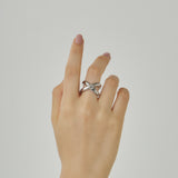 ciite' シーテ リング 【 金属アレルギー対応 】 ビッグクロスリング サージカルステンレス