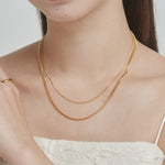 ciite' シーテ ネックレス 【 金属アレルギー対応 】 チェーンネックレス 2セット サージカルステンレス （38～43cm, 40～45cm） ゴールド FREE