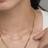 ciite' シーテ ネックレス 【 金属アレルギー対応 】 チェーンネックレス 2セット サージカルステンレス （38～43cm, 40～45cm）