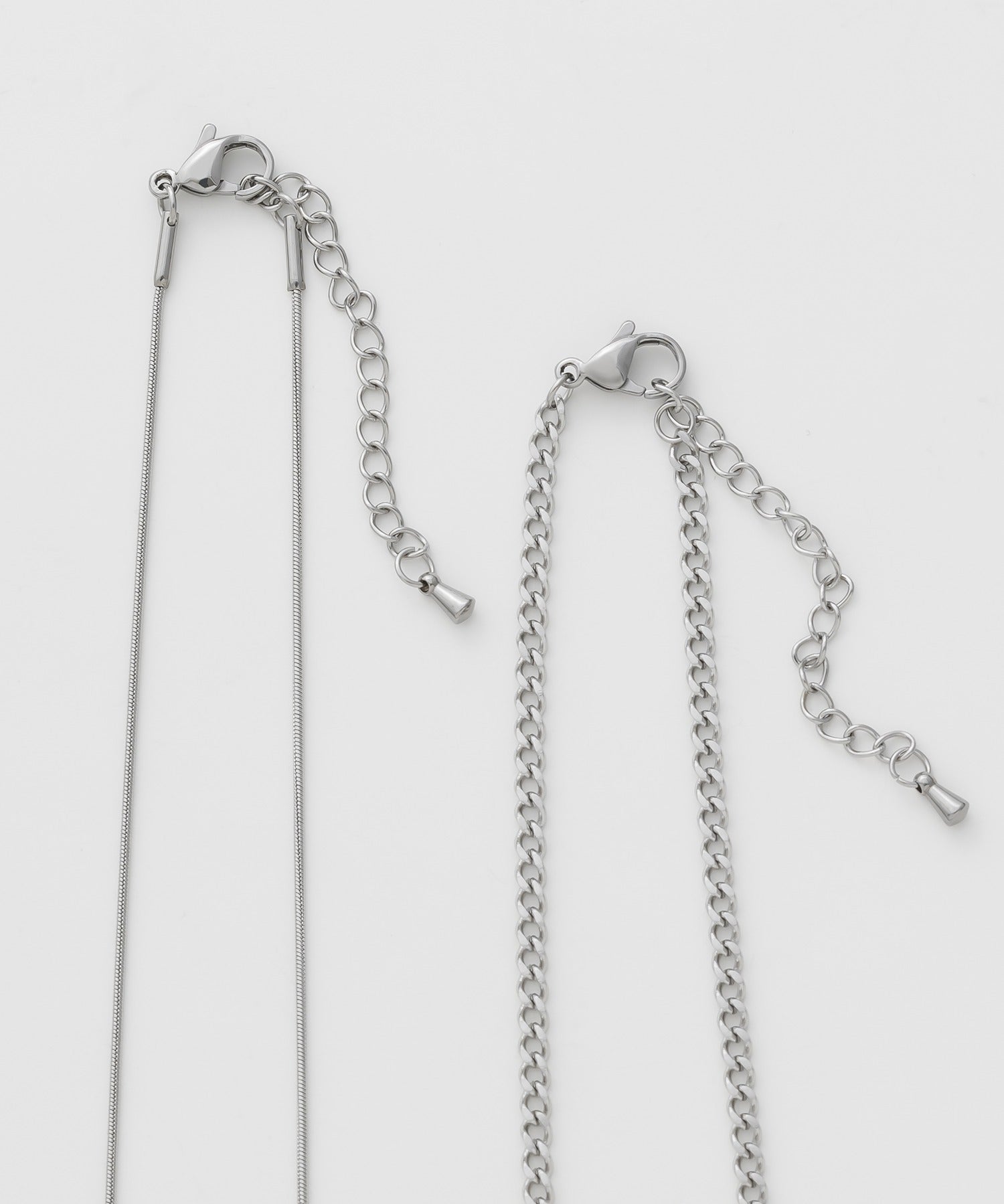 ciite' シーテ ネックレス 【 金属アレルギー対応 】 チェーンネックレス 2セット サージカルステンレス （38～43cm, 40～45cm）