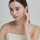 ciite' シーテ ネックレス 【 金属アレルギー対応 】 チェーンネックレス 2セット サージカルステンレス （38～43cm, 40～45cm）