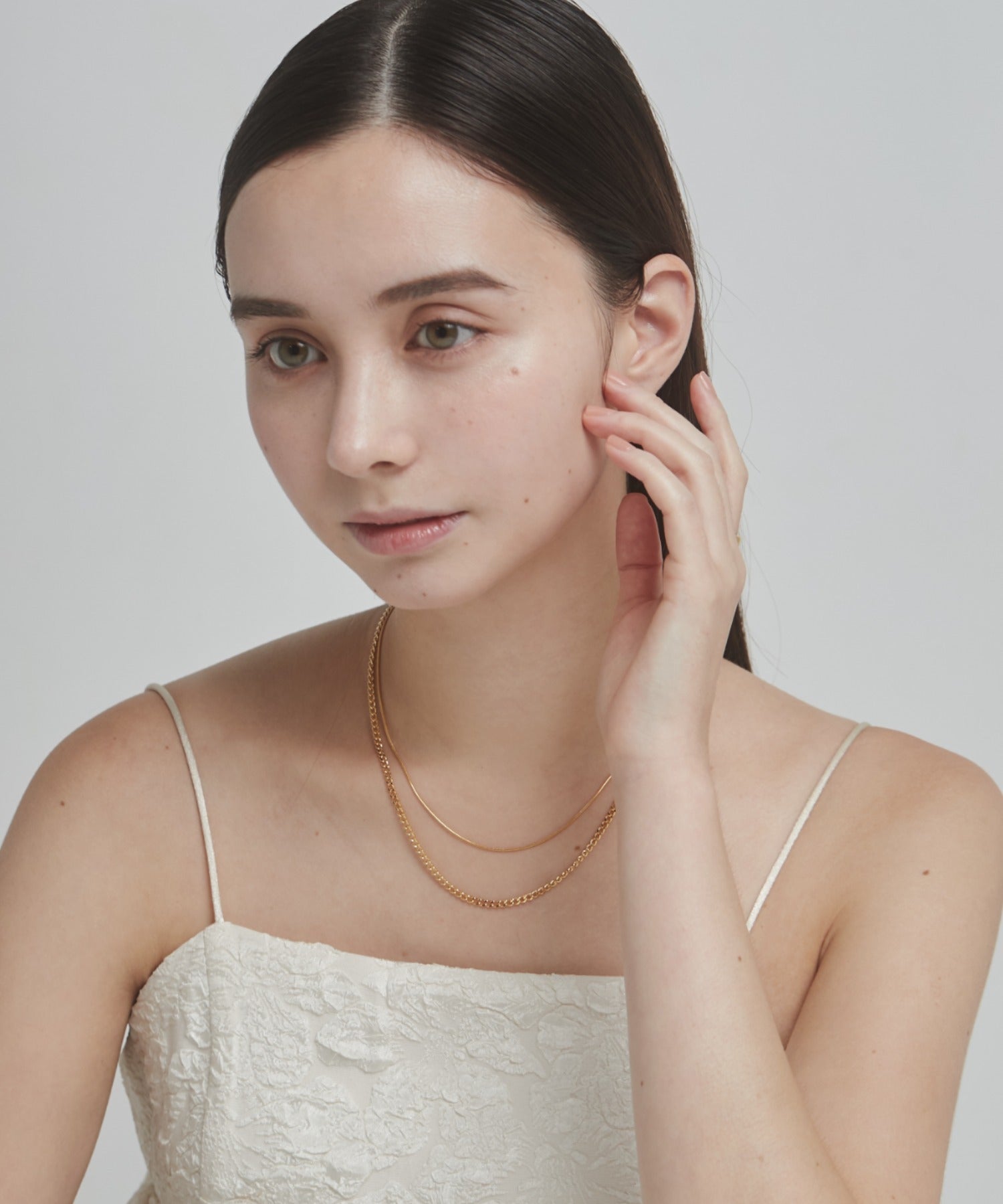 ciite' シーテ ネックレス 【 金属アレルギー対応 】 チェーンネックレス 2セット サージカルステンレス （38～43cm, 40～45cm）