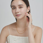 ciite' シーテ ネックレス 【 金属アレルギー対応 】 チェーンネックレス 2セット サージカルステンレス （38～43cm, 40～45cm）