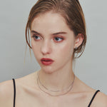 ciite' シーテ ネックレス 【 金属アレルギー対応 】 1mm スネークネックレス 2個セット サージカルステンレス 36～41cm, 39～44cm