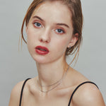 ciite' シーテ ネックレス 【 金属アレルギー対応 】 1mm スネークネックレス 2個セット サージカルステンレス 36～41cm, 39～44cm