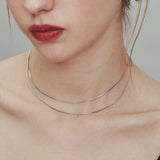 ciite' シーテ ネックレス 【 金属アレルギー対応 】 1mm スネークネックレス 2個セット サージカルステンレス 36～41cm, 39～44cm