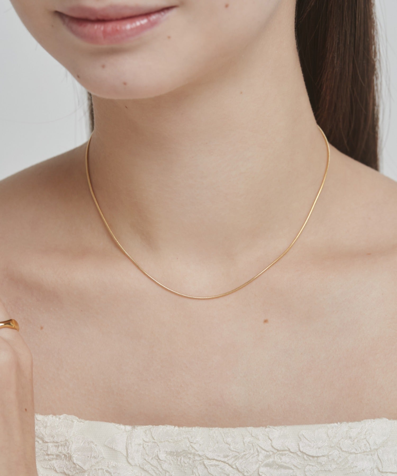 ciite' シーテ ネックレス 【 金属アレルギー対応 】 1mm スネークネックレス 2個セット サージカルステンレス 36～41cm, 39～44cm