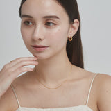 ciite' シーテ ネックレス 【 金属アレルギー対応 】 1mm スネークネックレス 2個セット サージカルステンレス 36～41cm, 39～44cm