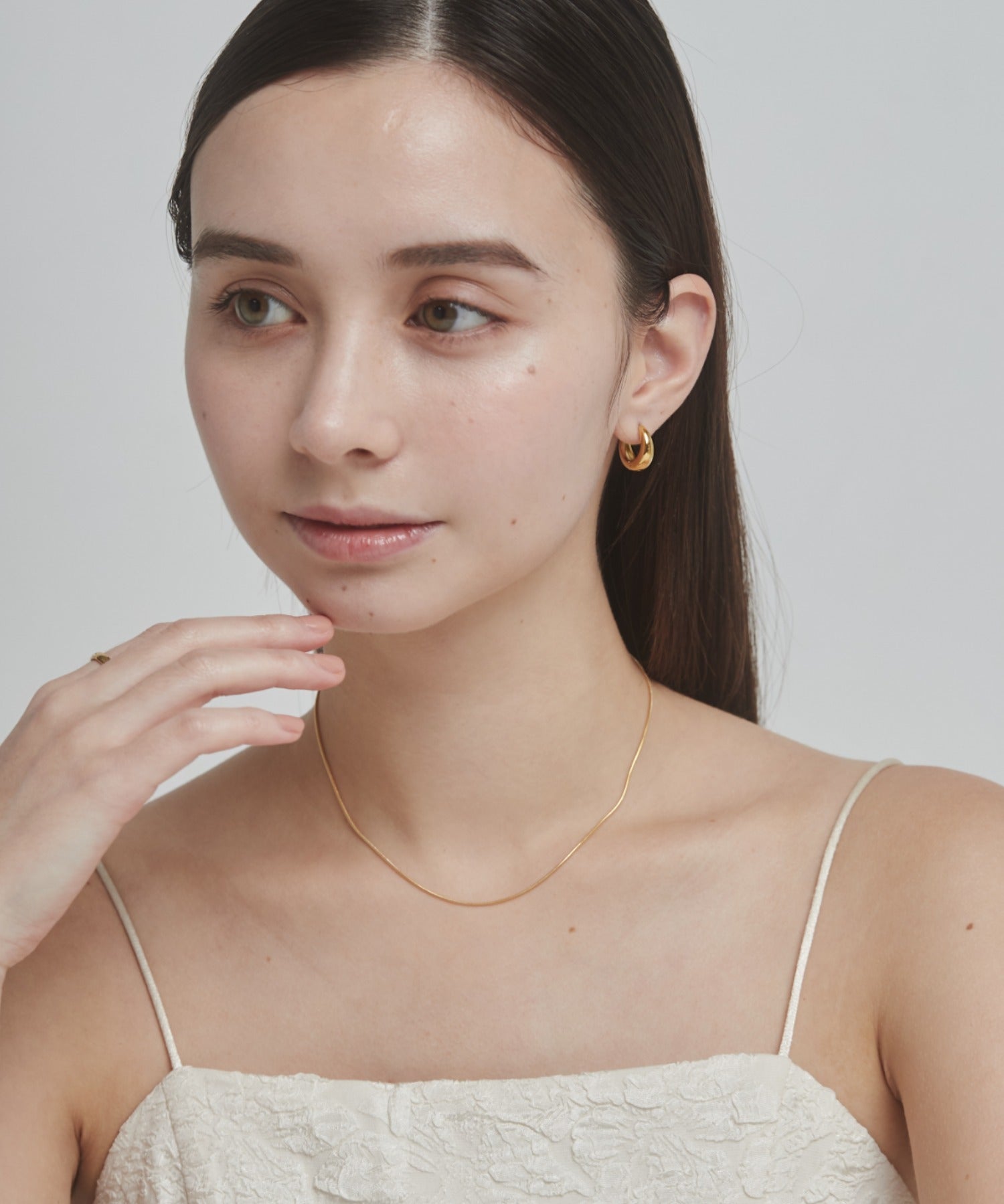 ciite' シーテ ネックレス 【 金属アレルギー対応 】 1mm スネークネックレス 2個セット サージカルステンレス 36～41cm, 39～44cm