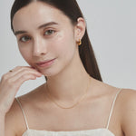 ciite' シーテ ネックレス 【 金属アレルギー対応 】 1mm スネークネックレス 2個セット サージカルステンレス 36～41cm, 39～44cm