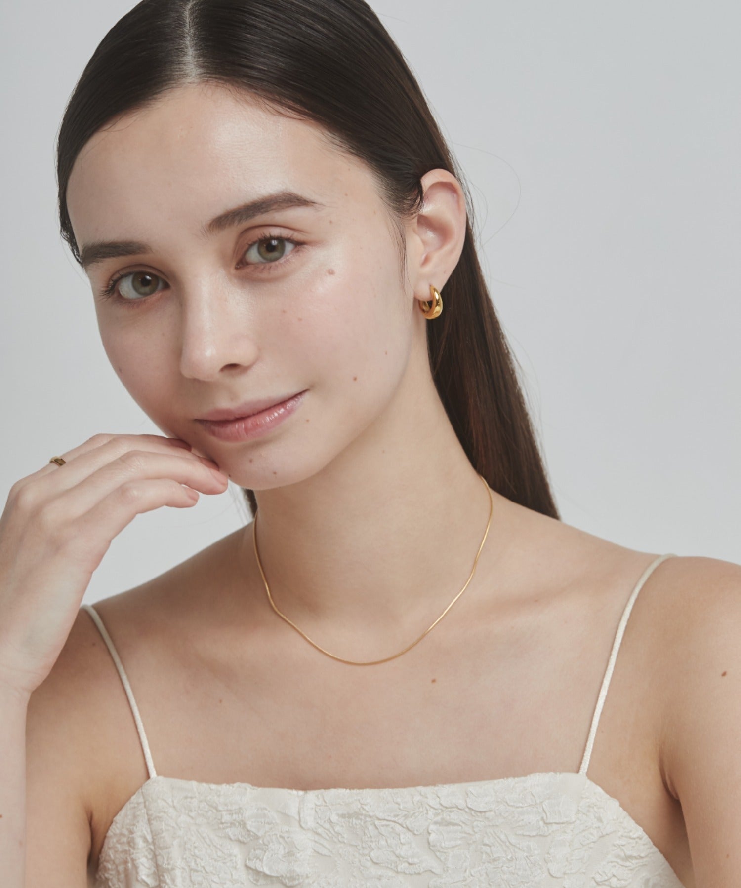 ciite' シーテ ネックレス 【 金属アレルギー対応 】 1mm スネークネックレス 2個セット サージカルステンレス 36～41cm, 39～44cm