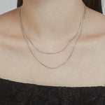 ciite' シーテ ネックレス 【 金属アレルギー対応 】 1mm スネークネックレス 2個セット サージカルステンレス 36～41cm, 39～44cm