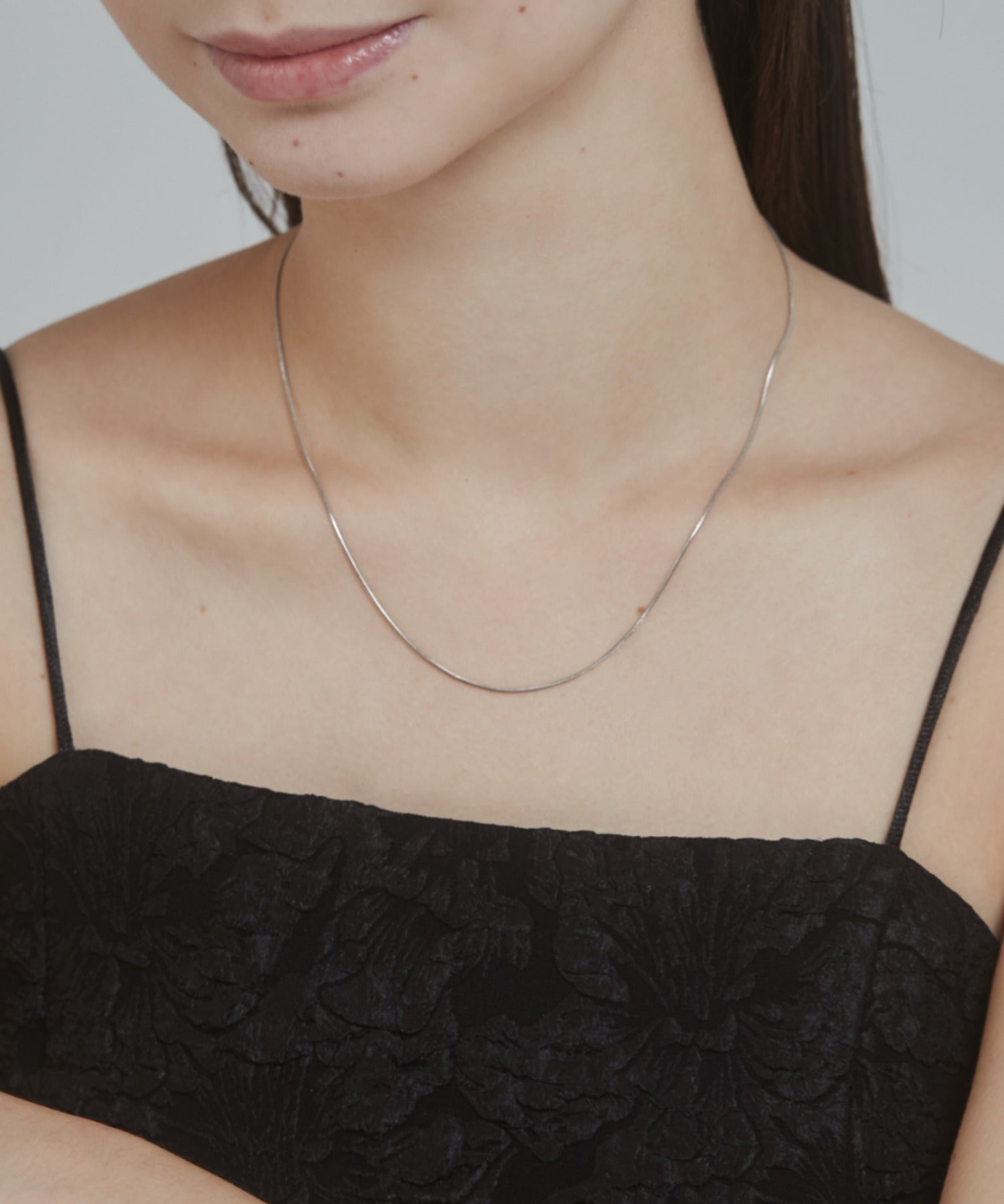 ciite' シーテ ネックレス 【 金属アレルギー対応 】 1mm スネークネックレス 2個セット サージカルステンレス 36～41cm, 39～44cm