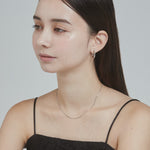 ciite' シーテ ネックレス 【 金属アレルギー対応 】 1mm スネークネックレス 2個セット サージカルステンレス 36～41cm, 39～44cm