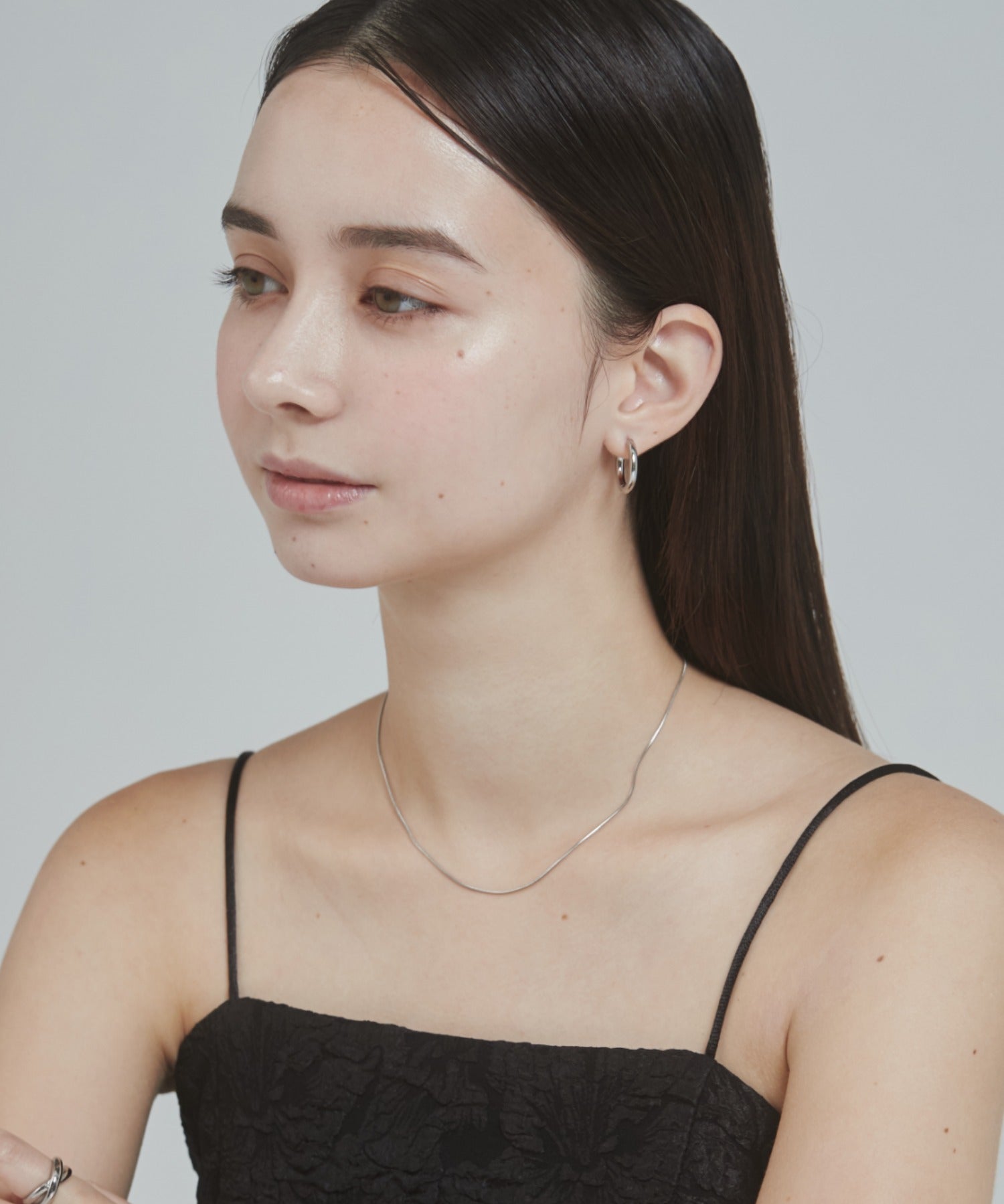 ciite' シーテ ネックレス 【 金属アレルギー対応 】 1mm スネークネックレス 2個セット サージカルステンレス 36～41cm, 39～44cm