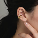 ciite' シーテ イヤーカフ 【 金属アレルギー対応 】 サークルイヤーカフ サージカルステンレス ゴールド FREE