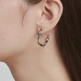 ciite' シーテ ピアス（両耳用） 【 金属アレルギー対応 】 ツイストフープピアス サージカルステンレス (両耳用) シルバー FREE