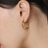 ciite' シーテ ピアス（両耳用） 【 金属アレルギー対応 】 ツイストフープピアス サージカルステンレス (両耳用) ゴールド FREE