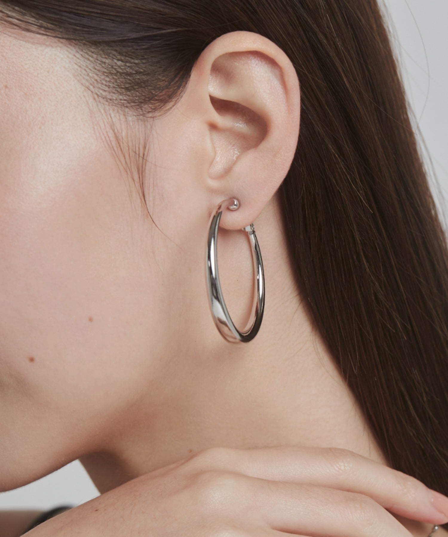 ciite' シーテ イヤリング ボリューム フープイヤリング (両耳用) シルバー FREE