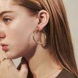 ciite' シーテ イヤリング ボリューム フープイヤリング (両耳用)