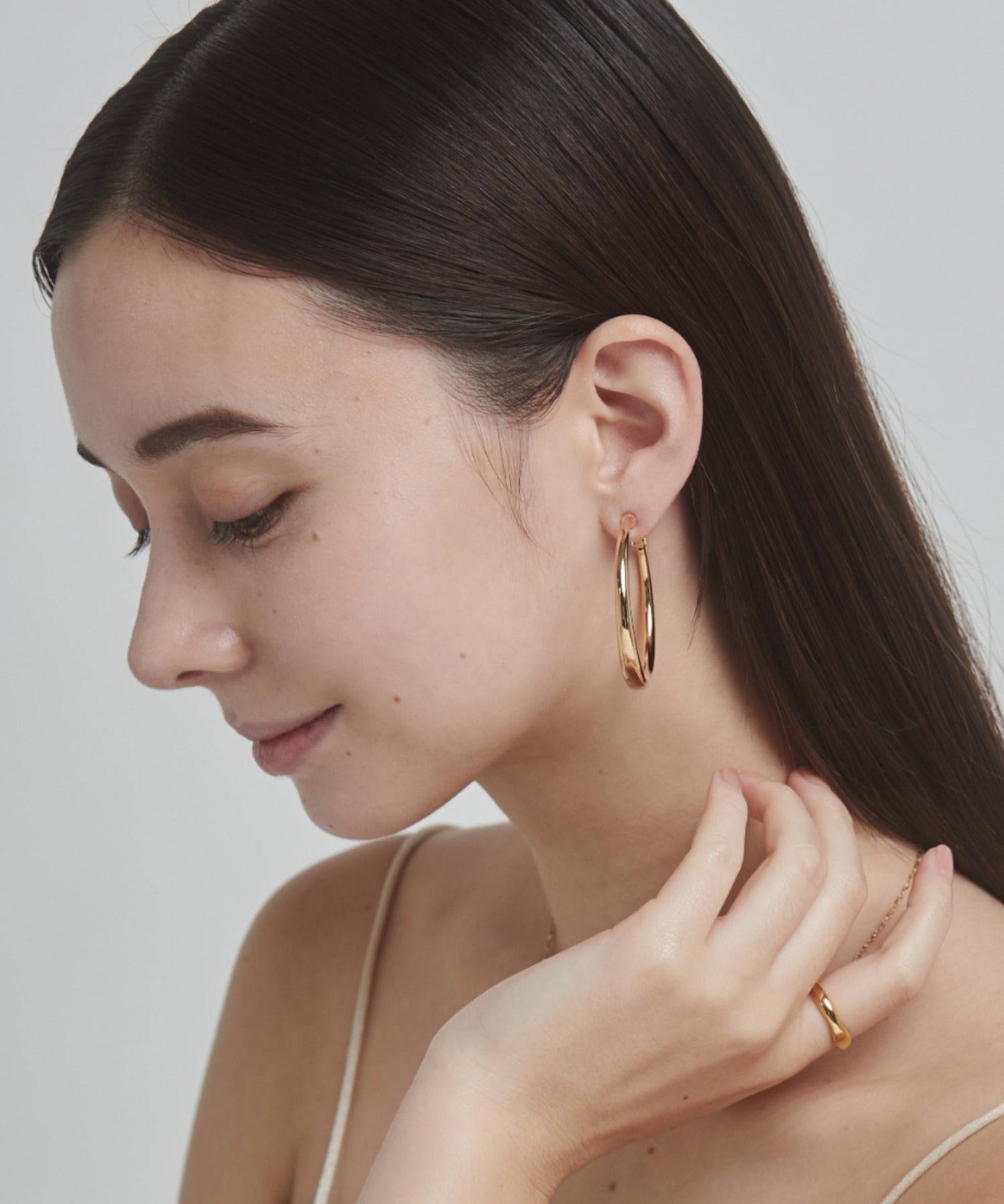 ciite' シーテ イヤリング ボリューム フープイヤリング (両耳用)