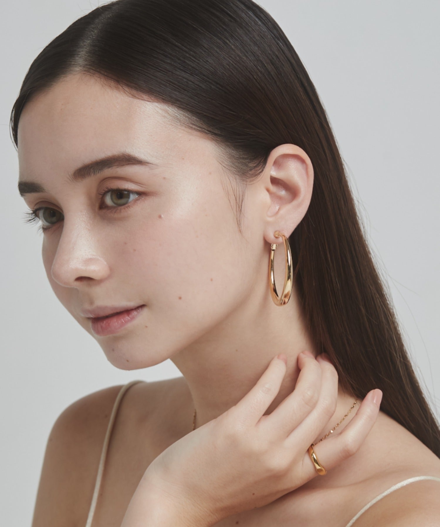 ciite' シーテ イヤリング ボリューム フープイヤリング (両耳用)